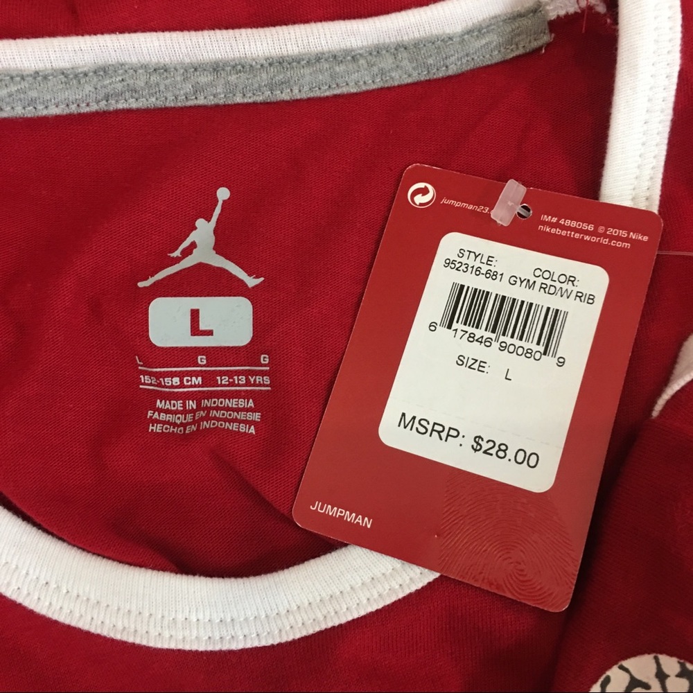 <SOLD>JORDAN Big Boys Jumpman Tank Top Tee Shirt - Picture 3 of 4